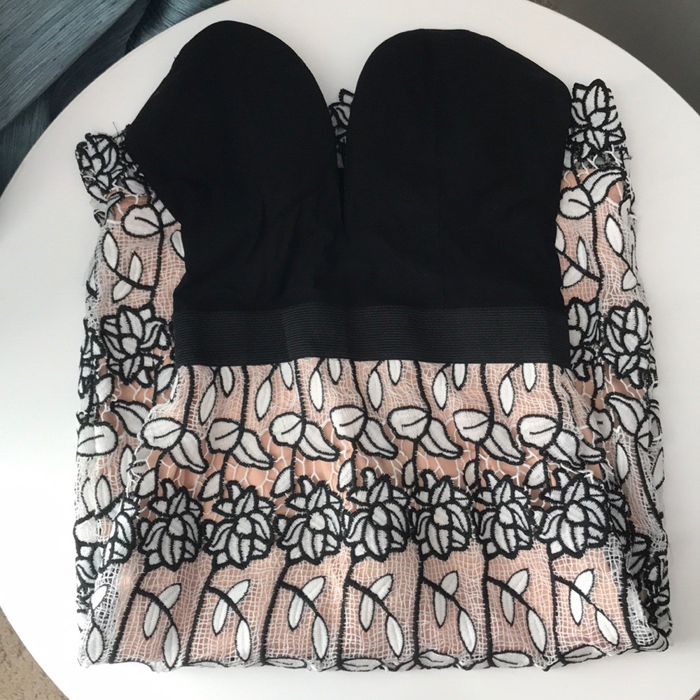 ASOS Rare London Sweetheart Lace Pencil Dress 5 - Picture 5 of 5